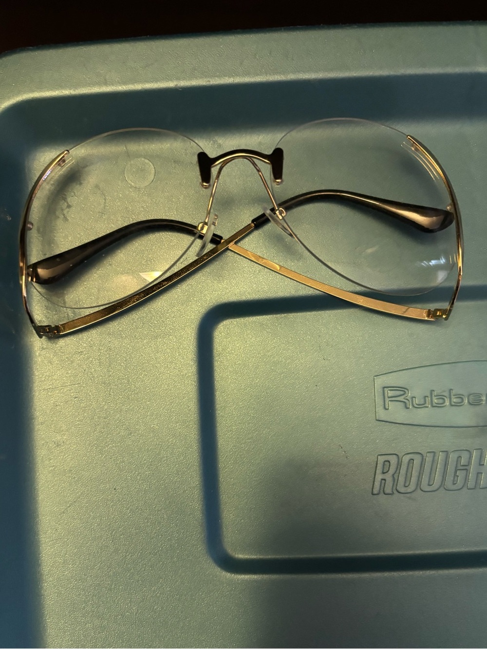 Retro Rimless Blue Light Glasses